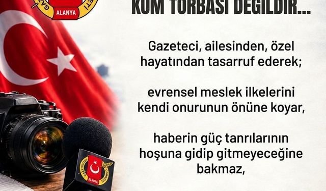 Gazeteciler kimsenin kum torbası değildir…